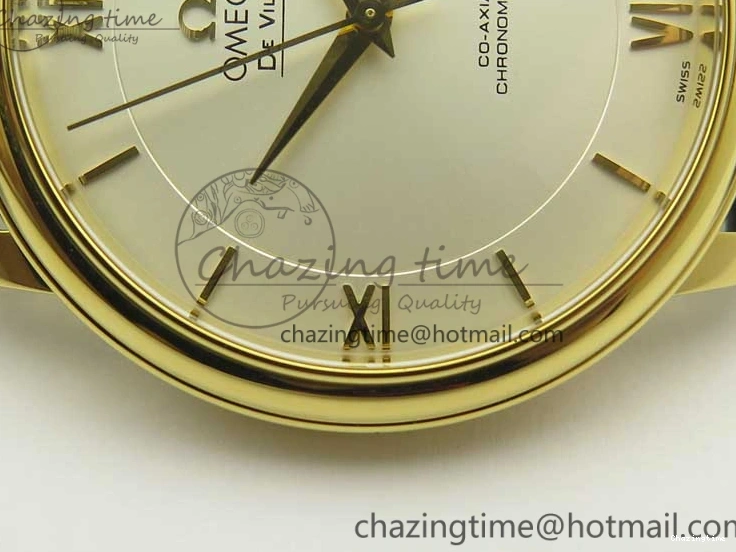 0429 UrbanChic De Ville YG MKF 1:1 Best Edition Silver Dial YG Markers on Black Leather Strap MIYOTA 9015 V 8048